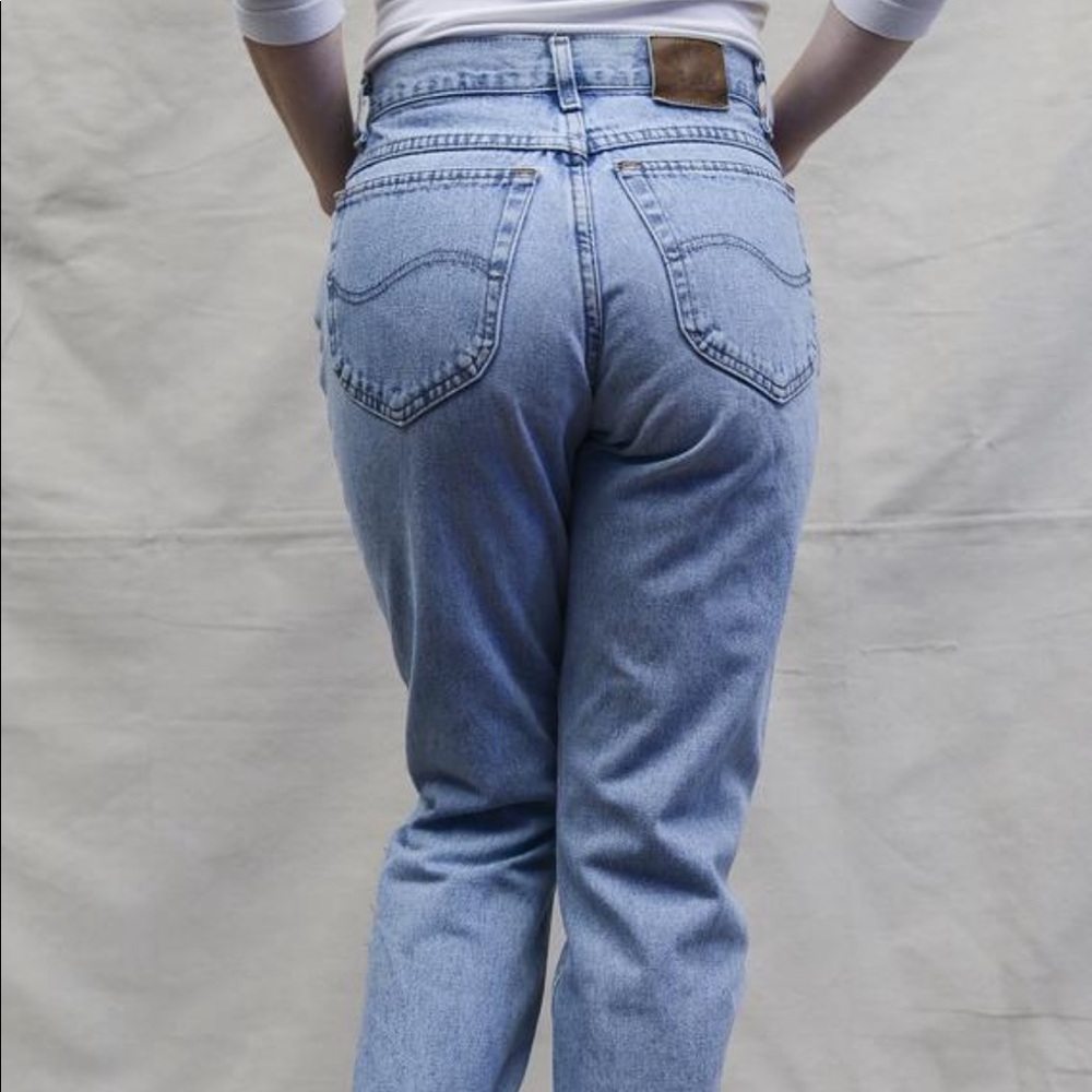SOLD VTG LEE High Waist Mom Jeans Sz 27-28" Waist - Picture 7 of 9